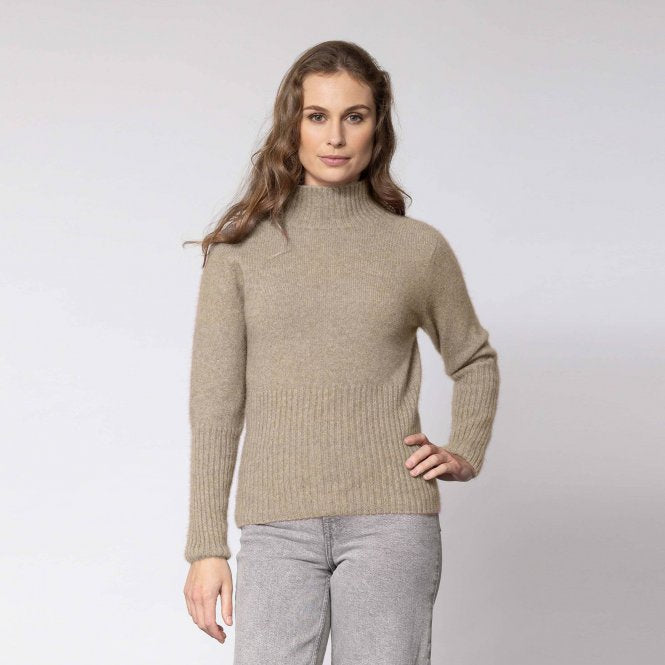 Noble Wilde Ladies Rib Turtle Neck Jumper